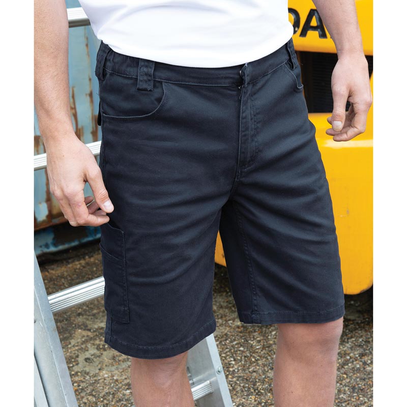 Super-stretch slim chino shorts - Navy XS